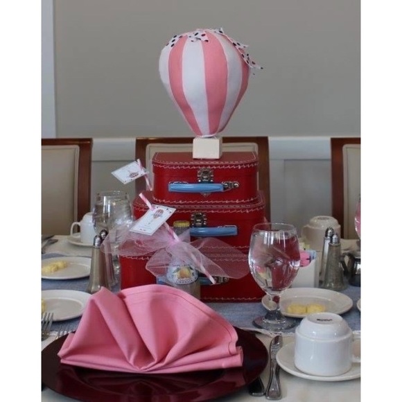 Set of 5 Large Stuffed Hot Air Balloon Handmade Party Centerpieces/Nursery Decor - Picture 4 of 8